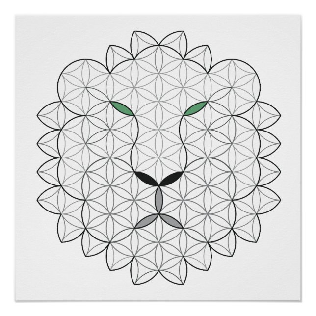 Póster León sagrado, B01/BW. (Anverso)