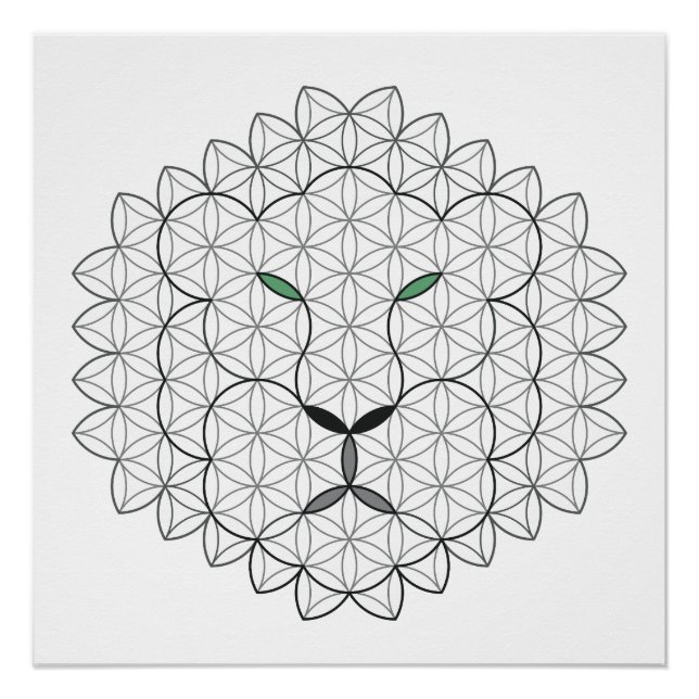 Póster León sagrado, B051/BW. (Anverso)