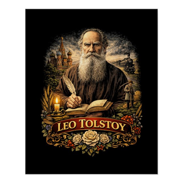 Póster León Tolstói (Anverso)