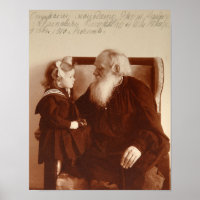 Leon Tolstoy con su nieta, Tatiana