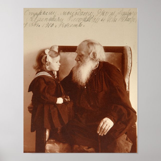 Póster Leon Tolstoy con su nieta, Tatiana (Frente)