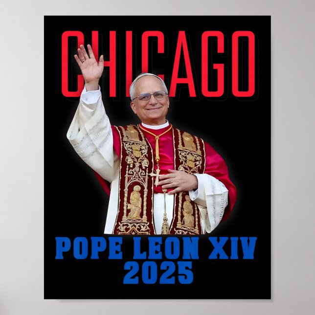 Póster León Xiv 2025 - El primer Papa norteamericano de C (Frente)
