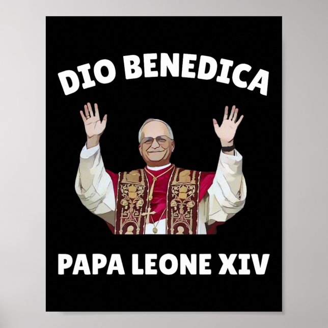 Póster León Xiv - Dios bendiga al Papa León Xiv (Frente)