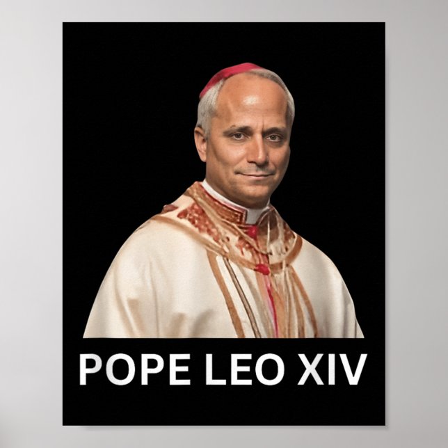 Póster León Xiv, Dios bendiga al Papa León Xiv Tee (Frente)