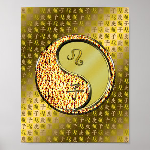 Póster León y Rata Metalizado