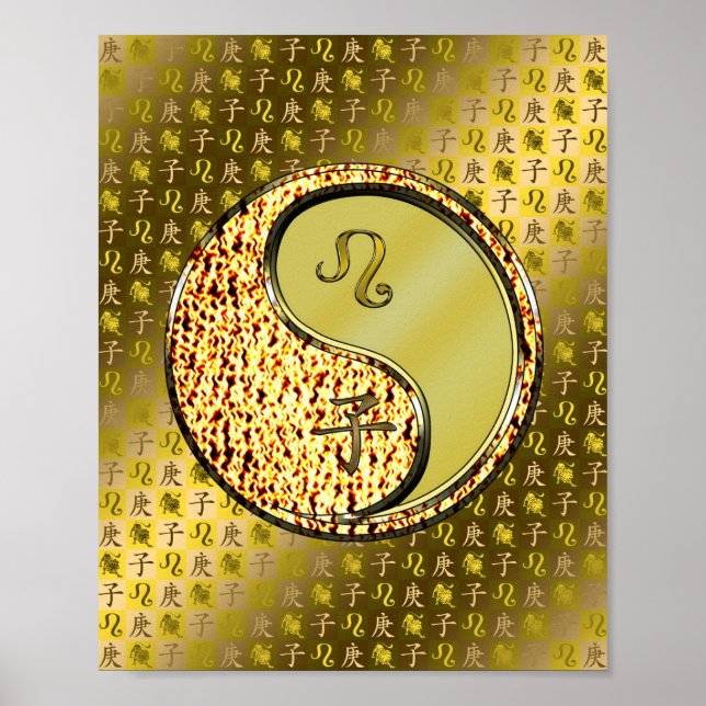 Póster León y Rata Metalizado (Frente)