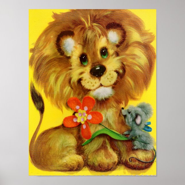 Póster león y ratón (Frente)