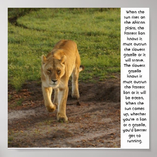 Póster Leona en Masai Mara Poster Inspirador