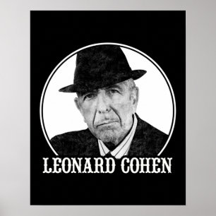 Póster Leonard Cohen Estilo Art 60s