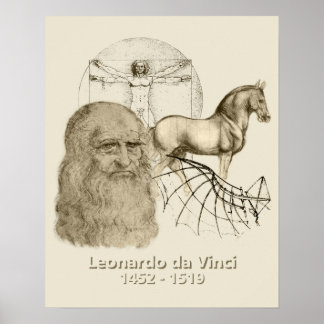 Póster Leonardo da Vinci