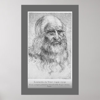Póster Leonardo Da Vinci - autoretrato