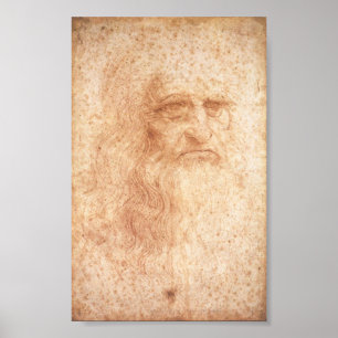 Póster Leonardo da Vinci Autoretrato Poster c. 1513