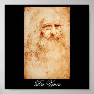 Póster Leonardo Da Vinci Autorretrato alrededor de 1510-1