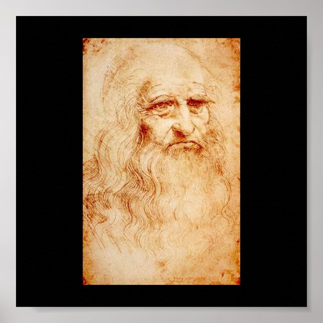 Póster Leonardo Da Vinci Autorretrato alrededor de 1510-1 (Frente)