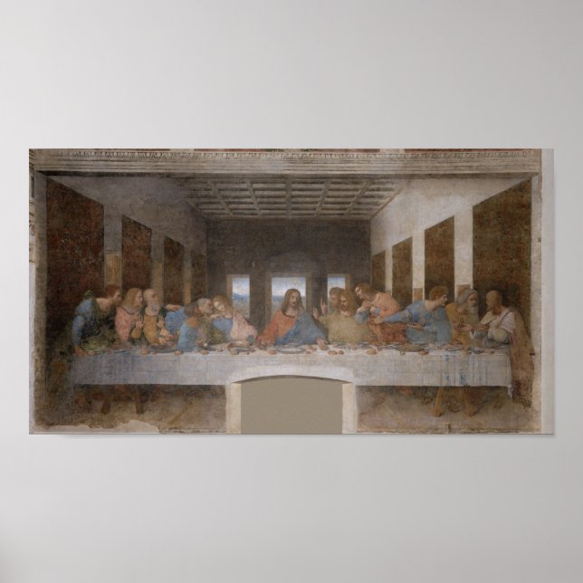 Póster Leonardo da Vinci El último Poster de la cena (Frente)