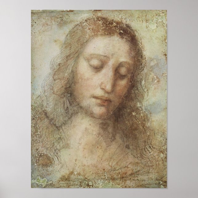 Póster Leonardo da Vinci Jefe de Cristo Poster (Frente)