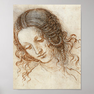 Póster Leonardo da Vinci - Jefe de Leda