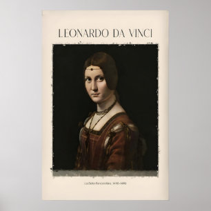 Póster Leonardo da Vinci La Belle Ferronnière490s