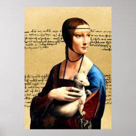 Póster Leonardo da Vinci Lady con Ermine