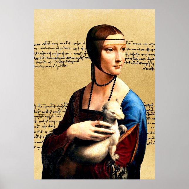 Póster Leonardo da Vinci Lady con Ermine (Frente)