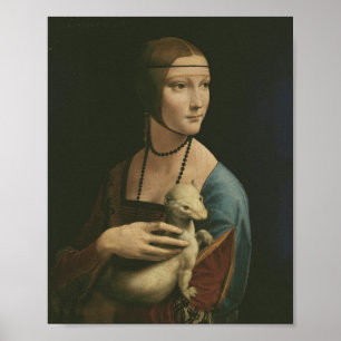 Póster Leonardo da Vinci Lady con un Ermine