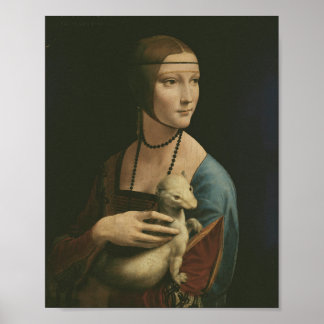 Póster Leonardo da Vinci Lady con un Ermine