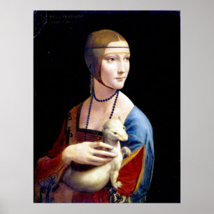 Póster Leonardo da Vinci Lady con un Ermine