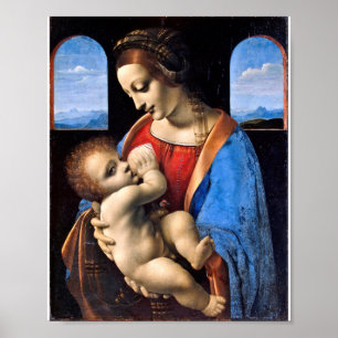 Póster Leonardo Da Vinci - Madonna Y El Niño