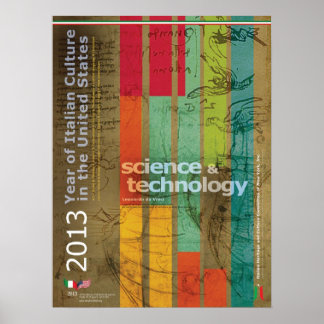 Póster Leonardo da Vinci Poster del Codex Flight of Birds