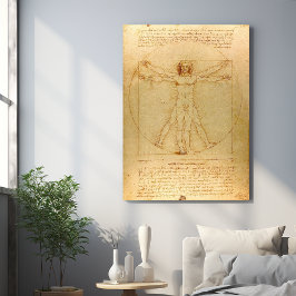 Póster Leonardo Da Vinci, Vitruviano, Golden Ratio