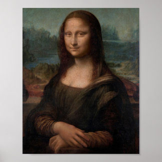 Póster Leonardo da Vinci's Portrait of Mona Lisa
