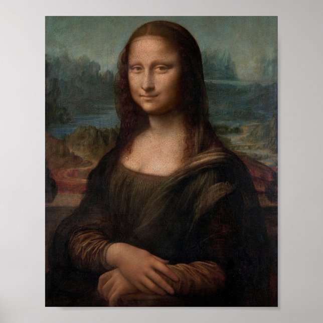 Póster Leonardo da Vinci's Portrait of Mona Lisa (Frente)