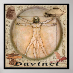 Póster Leonardo Davinci poster