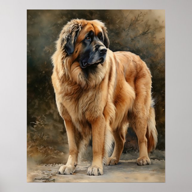 Póster Leonberger Dog Art Print Poster (Frente)