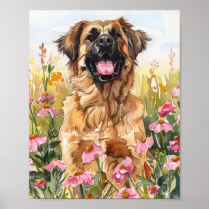 Póster Leonberger Gentle Giant Dog Art Print Poster
