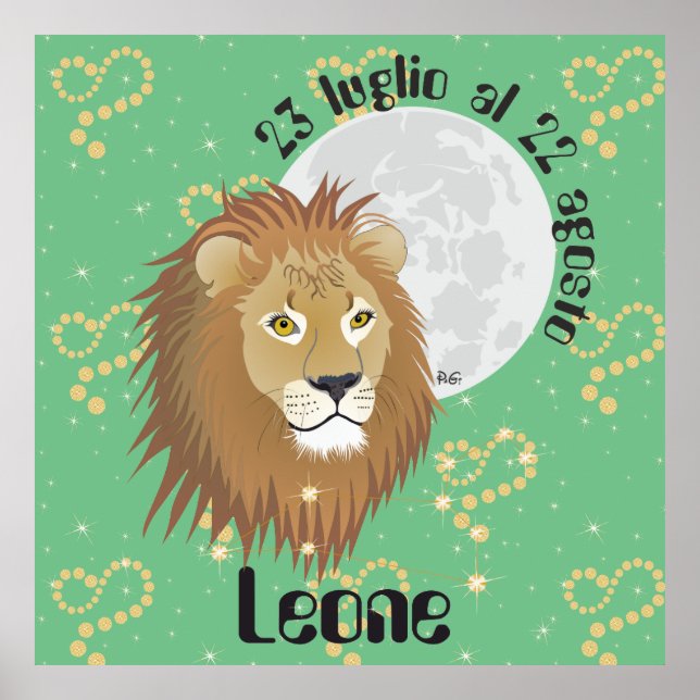 Póster Leone 23 luglio al 22 agosto Poster (Frente)