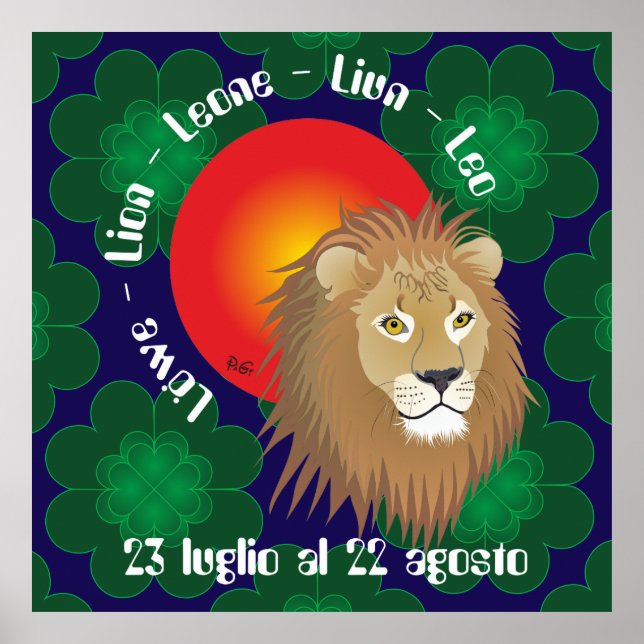 Póster Leone 23 luglio al 22 Poster (Frente)