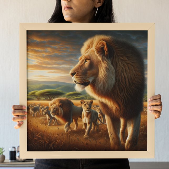 Póster Leones majestuosos y cachorros juguetones (Subido por el creador)