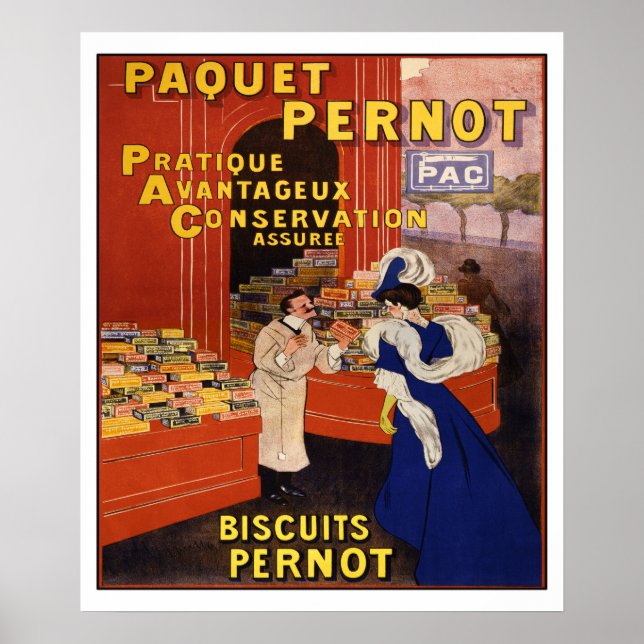 Póster Leonetto Cappiello 1905 Biscuits Pernot (Frente)