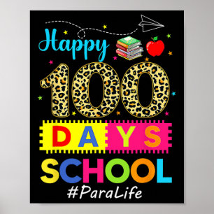 Póster Leopard 100 días de escuela para la vida 100 días