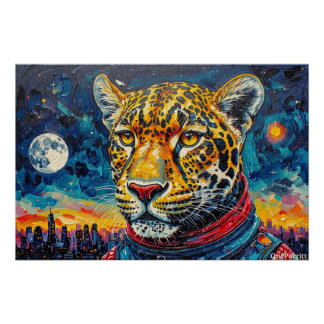 PÓSTER LEOPARD ASTRONAUT-VINIENDO A CASA 8