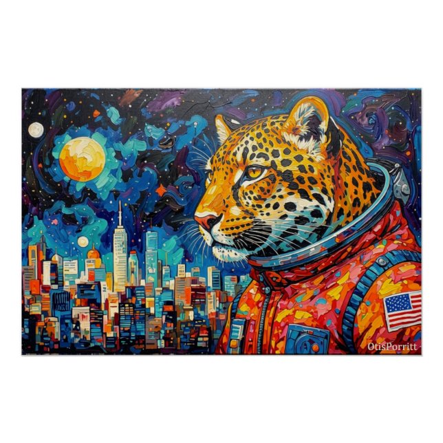 PÓSTER LEOPARD ASTRONAUT-VOLVIENDO A CASA 3 (Anverso)