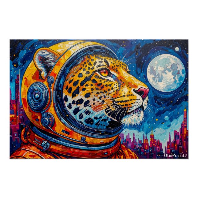 PÓSTER LEOPARD ASTRONAUTA-VOLVIENDO A CASA 13 (Anverso)