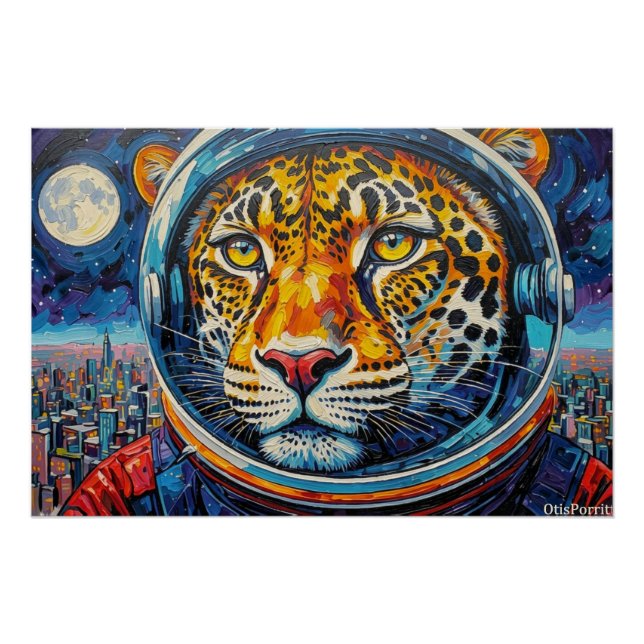 PÓSTER LEOPARD ASTRONAUTA-VOLVIENDO A CASA 14 (Anverso)