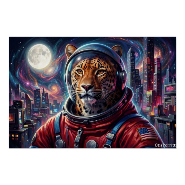 PÓSTER LEOPARD EN EL BORDE DE LA CIUDAD-5 (Anverso)