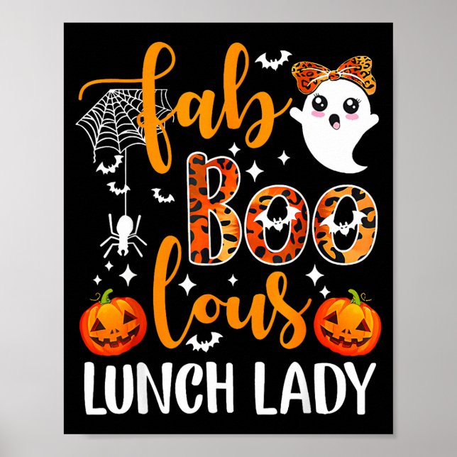 Póster Leopard Fab Boo Lous Lunch Lady Matching Group Tee (Frente)