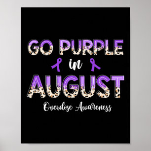 Póster Leopard Go Purple en agosto: Conciencia sobre la s