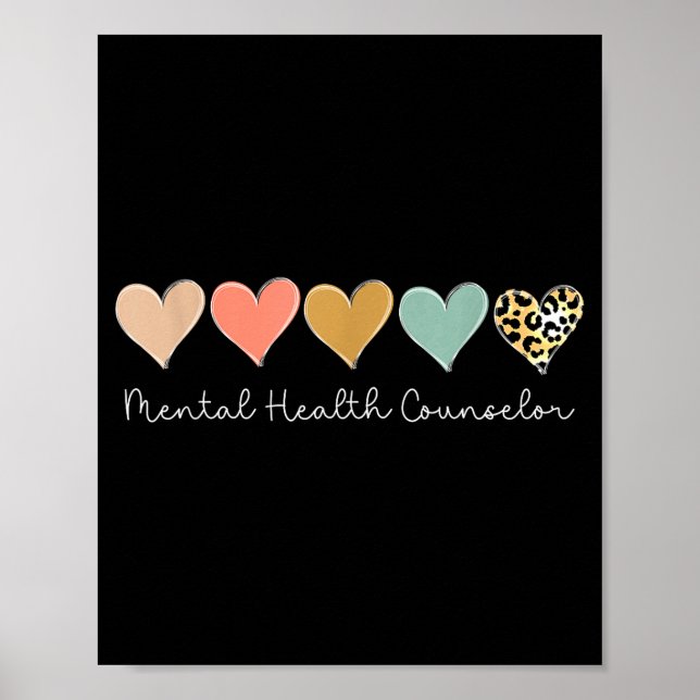 Póster Leopard Hearts Valentine's Day For Mental Health C (Frente)
