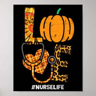 Póster Leopard Love Nurse Life Thankending Scrub Top Fal