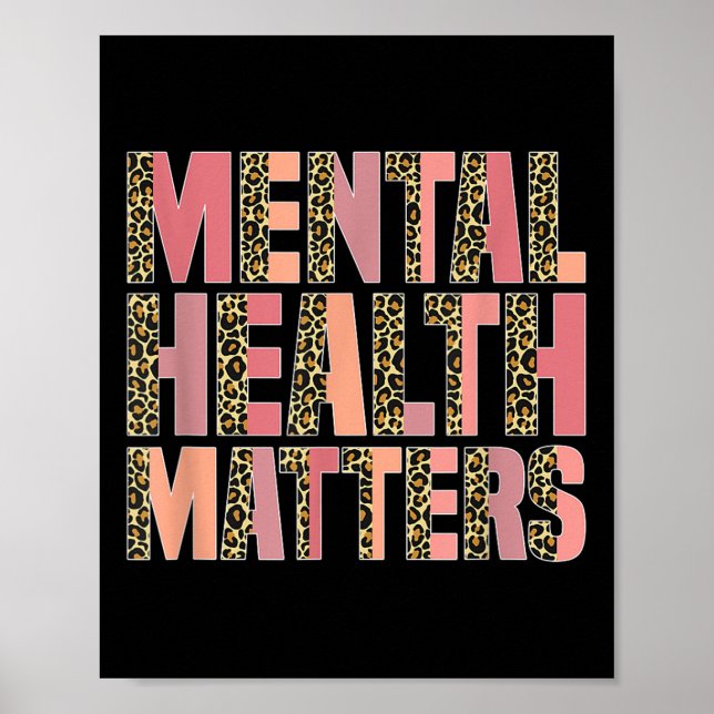 Póster Leopard Mental Health S Awareness Mes (Frente)